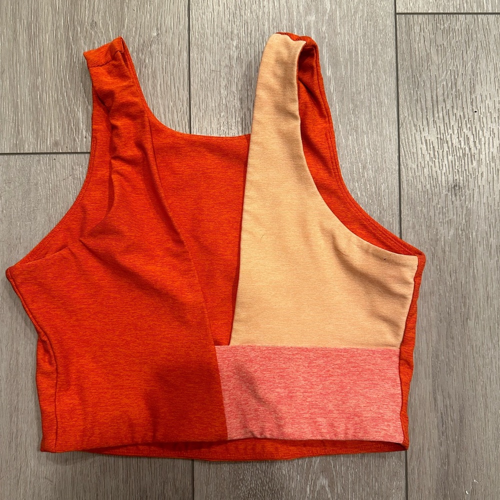 Outdoor Voices OG Orange Colorblock Sports Bra